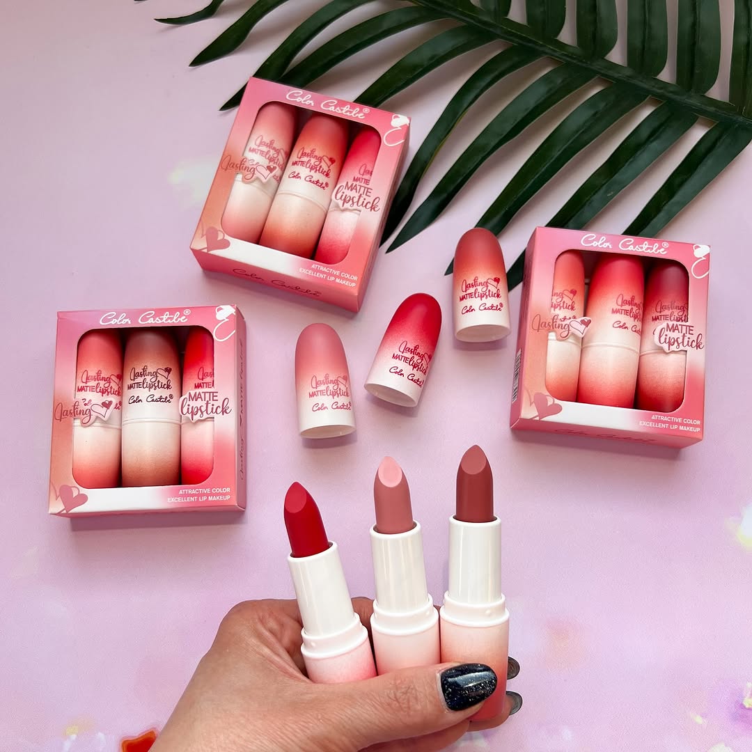 Color Castle High Coverage &amp; Long Lasting Lipstick [Pack of 3] | Color castle lipsticks Pack image 0