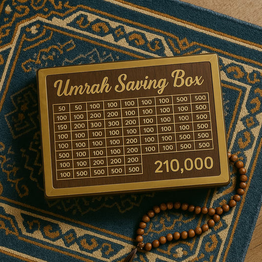 Umrah Saving Box - Box For Umrah Saving | Umrah Saving Box - Best Quality Umrah Saving Box - Umrah Saving Box Dark Brown, Wooden Money Box for Umrah - 210,000 image 0
