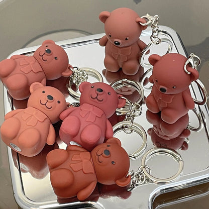 6-Piece Cute Bear Keychain Liquid Lipstick Set – Mist Matte Velvet Finish, Moisturizing Lip Stain, Waterproof &amp; Long-Lasting Lip Gloss (6 Colors) image 6