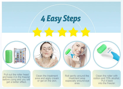 MARZAHAR Ice Roller for Face &amp; Eye Puffiness Relief, Cold Gel Ice Face Roller Massager - Ice Roller Cool Roller For Face Eye Body Facial Shaping Anti Wrinkle Ice Roller Massager Smooth Skin ( Random Color ) image 11