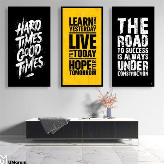 set Of 3 Motivational Quote Frames For Office Decor image 0