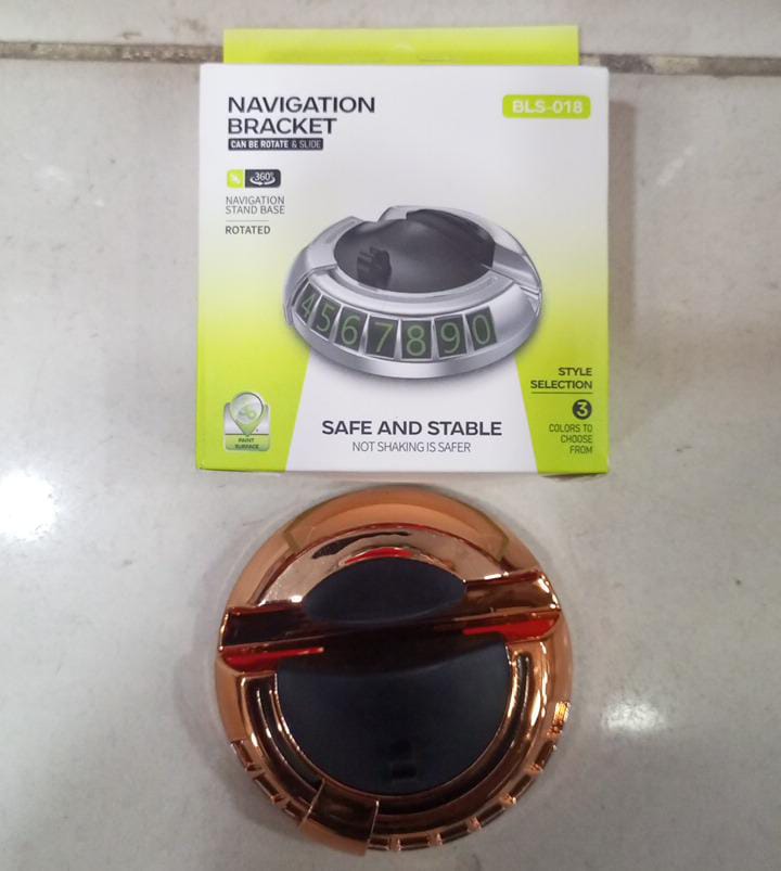 2 in 1 Dashboard Car Phone Holder with Navigation Bracket - 360° Rotation Phone Bracket For Car Use - Random Color image 1