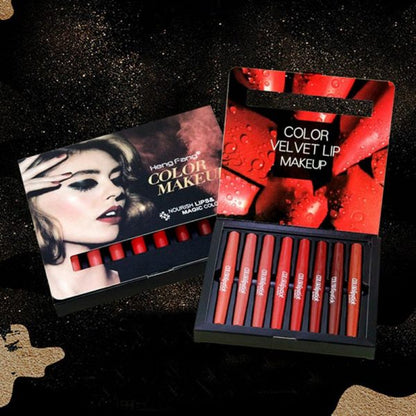 Pack Of 8  2-In-1 Matte Lipstick And Lip Liner Set, Waterproof Long Lasting Makeup Lipliner Pen Set for Women image 0