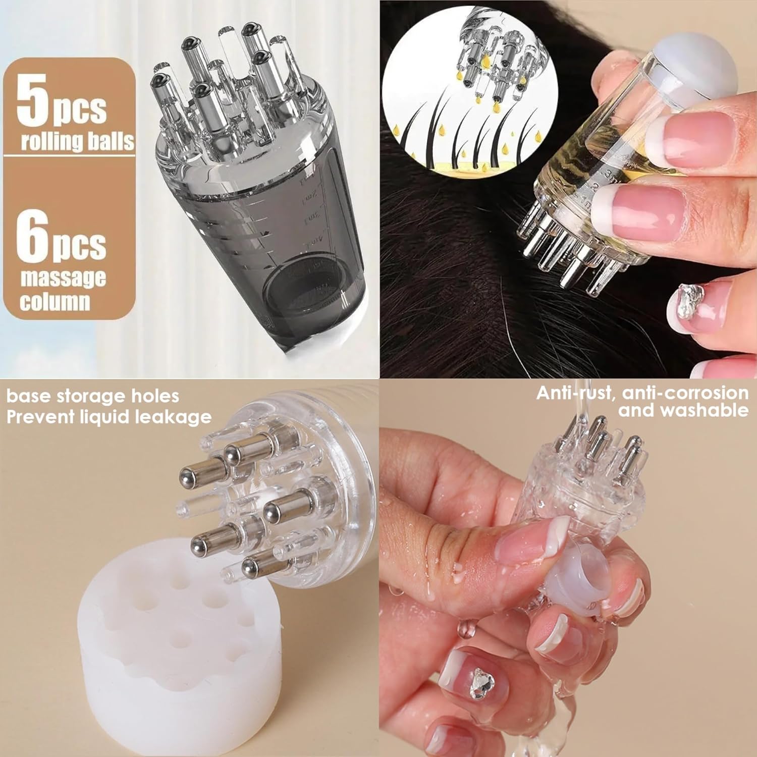 Scalp Root Hair Oil Applicator | Mini Oil Massage Comb image 1
