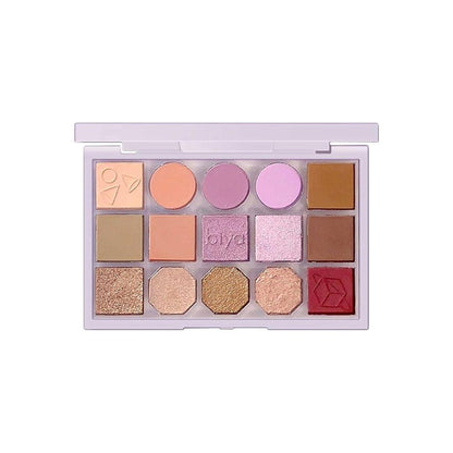 Biya Makeup High Pigmented Eyeshadow Palette Makeup Cosmetics 15 Colors Powder Glitter Eyeshadow Palette image 2