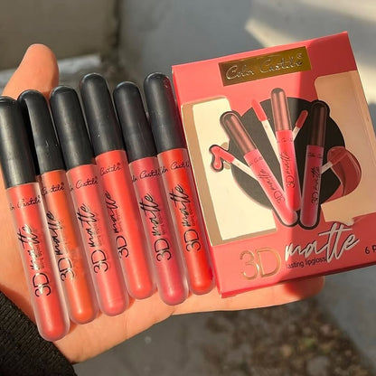 Color Castle 3D Matte Long Lasting Lipgloss [Pack of 6] | 3D Matte Lipgloss image 0
