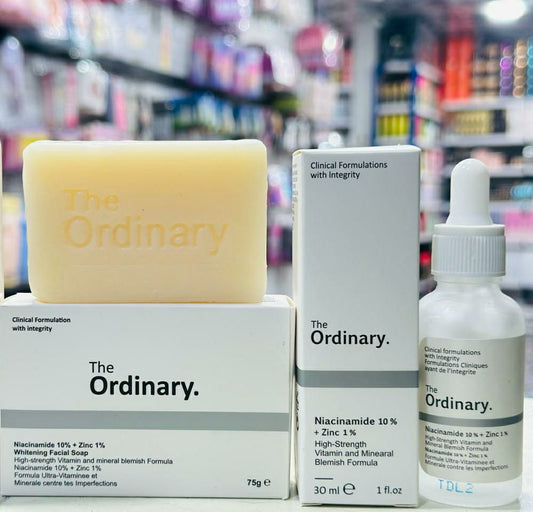 The Ordinary [DEAL] | Niacinamide Serum &amp; Soap | The Ordinary Niacinamide 10% + Zinc 1% Serum | The Ordinary Niacinamide Whitening Facial Soap image 0