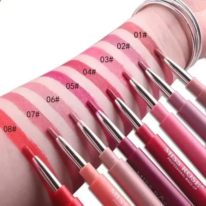 2-in-1 Waterproof Lipstick &amp; Lip Liner – Long-Lasting, All-Day Color | Best Quality ]Waterproof Lipstick [Random Shades] image 1