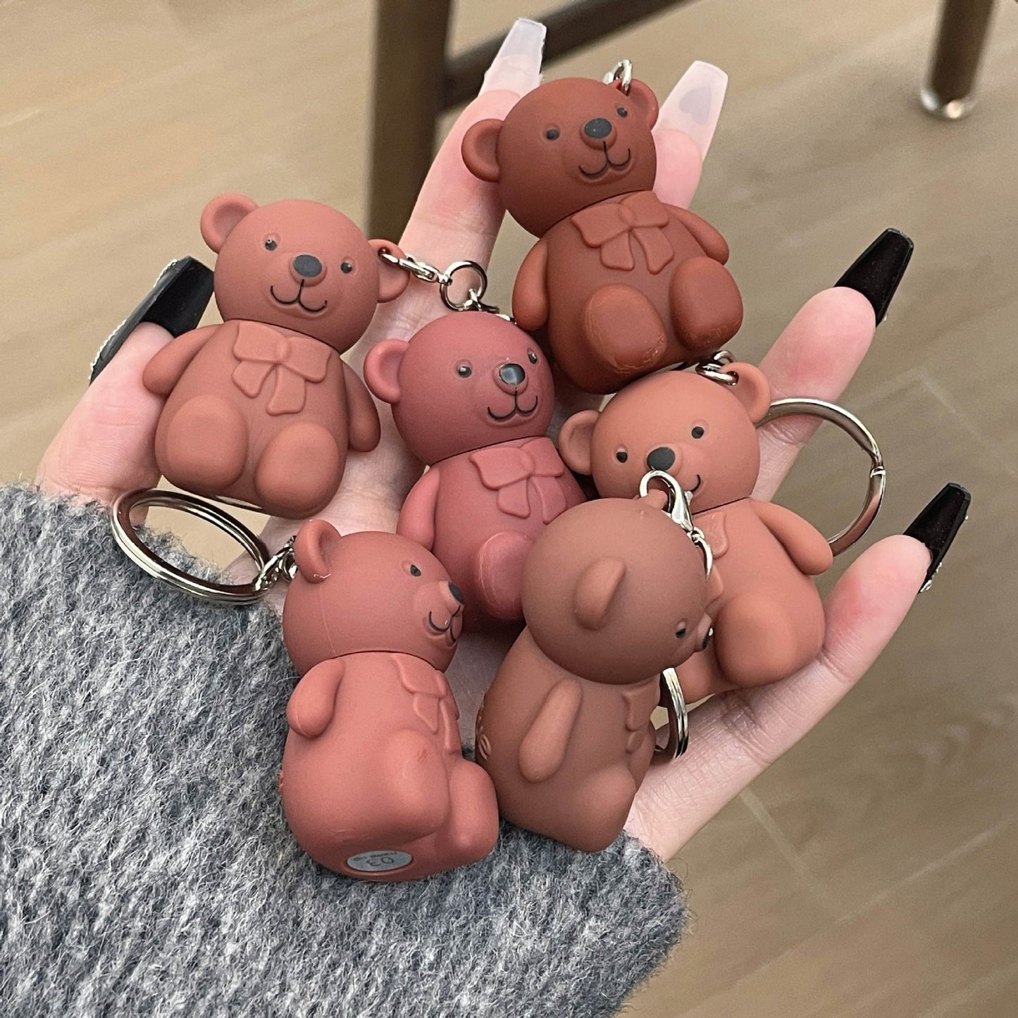 6-Piece Cute Bear Keychain Liquid Lipstick Set – Mist Matte Velvet Finish, Moisturizing Lip Stain, Waterproof &amp; Long-Lasting Lip Gloss (6 Colors) image 7