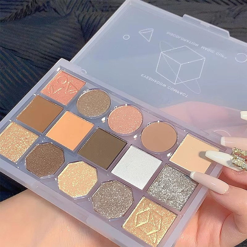 Biya Makeup High Pigmented Eyeshadow Palette Makeup Cosmetics 15 Colors Powder Glitter Eyeshadow Palette image 7