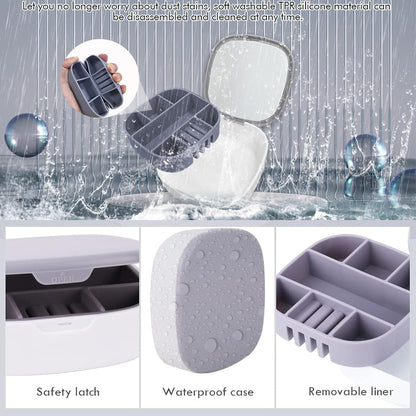 Small Jewellery Box, Jewellery Box, Portable Jewellery Box, Girls' Earrings, Cut Necklace Box, Can Be Placed in the Bag of the Bag at Home (Pink Or Silver Colors) (Random Colors) image 3