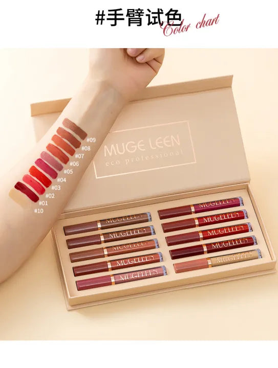Mugeleen 12 Colors Lip Gloss Set image 0
