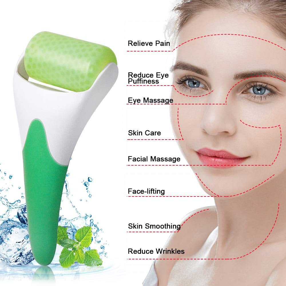 MARZAHAR Ice Roller for Face &amp; Eye Puffiness Relief, Cold Gel Ice Face Roller Massager - Ice Roller Cool Roller For Face Eye Body Facial Shaping Anti Wrinkle Ice Roller Massager Smooth Skin ( Random Color ) image 5