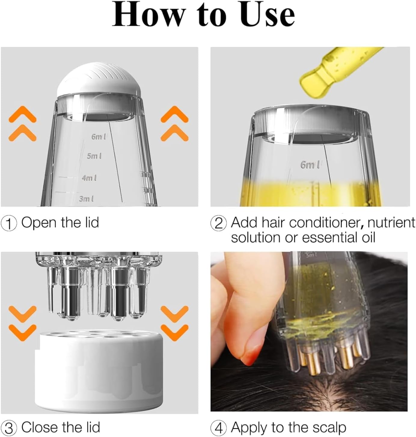 Scalp Root Hair Oil Applicator | Mini Oil Massage Comb image 8