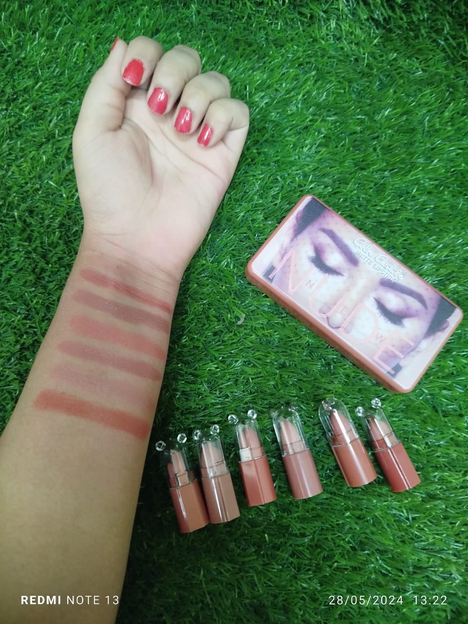 Nude Shade Velvet Matte Lipstick [Pack Of 6] | Matte Lispsticks Pack image 2