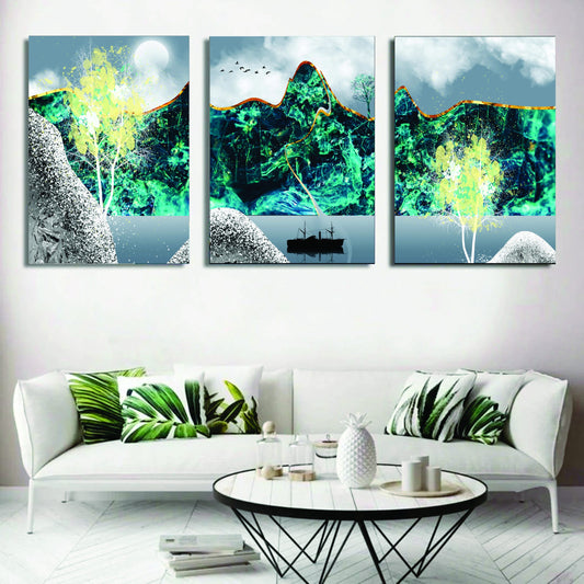 Set of 3 Wall Art Wooden Phototile Frames for Wall Decor image 0