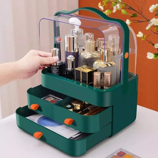 Multi-Functional Acrylic Cosmetic Organizer with Multiple Drawers – Elegant Storage Solution for Makeup, Skincare Products, and Beauty Accessories - Random Color image 0