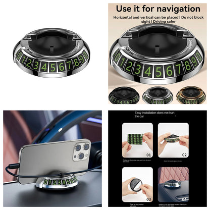 2 in 1 Dashboard Car Phone Holder with Navigation Bracket - 360° Rotation Phone Bracket For Car Use - Random Color image 2