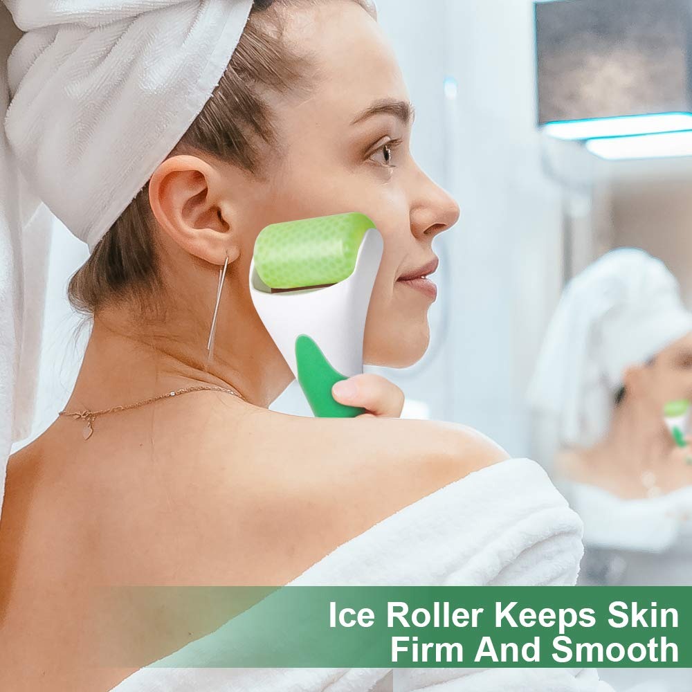 MARZAHAR Ice Roller for Face &amp; Eye Puffiness Relief, Cold Gel Ice Face Roller Massager - Ice Roller Cool Roller For Face Eye Body Facial Shaping Anti Wrinkle Ice Roller Massager Smooth Skin ( Random Color ) image 3