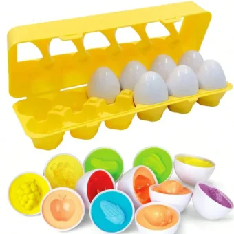 12 Pcs Montessori Smart Eggs Puzzle Matching
