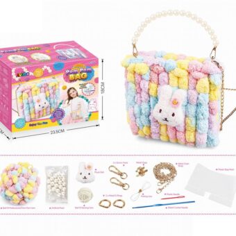DIY Crafting Hand Woven pom pom bag For kids