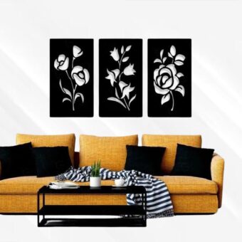 Set of 3 Flower Frames Wooden Wall Art I Wall Art I Decorating Items I Decorating Items For Home