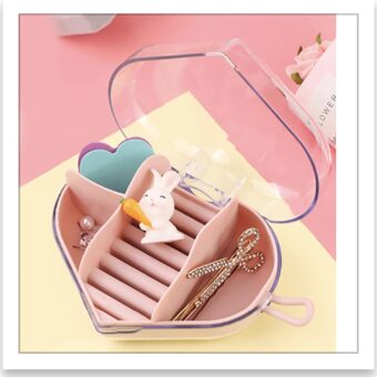 Jewellery Box Organiser Small Travel Jewelry Storage Case for Rings Earrings Necklace Bracelets Jewelry Gift Box(random color)