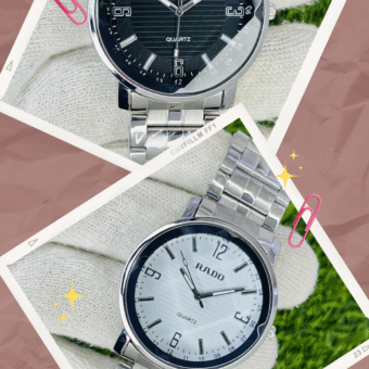 Aa1 ROUND STYLE RADO  Silver Chain strap watch  for man