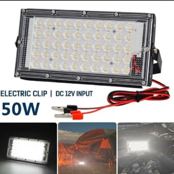 50 Watts LED Outdoor Flood Light Electric Clip  DC 12V Battery Operated