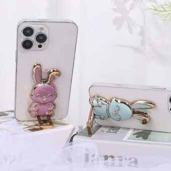 (PACK OF 2) Foldable Bunny Phone Bracket 3D Cute Bunny | Rabbit | Phone Stand (Random Color)