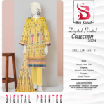 "Bin Saeed  Digital printed collection"  3pcs Lawn | Unstitched Collection Casual Wear