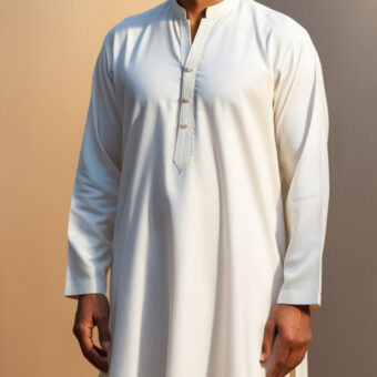2 Piece OFF WHITE  UNSTITCHED FABRIC Gents Cotton