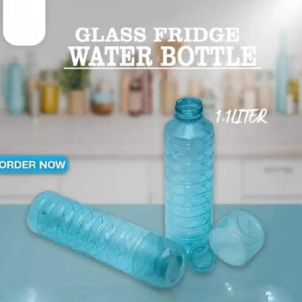 Water Bottle with Attached Cup (Pack of 2) (Mix/Random color)