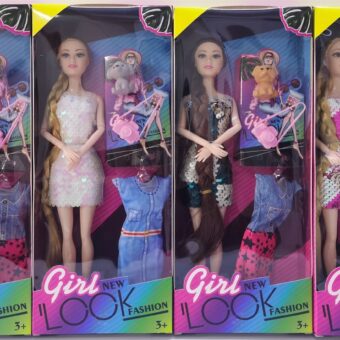 Dazzling Charm Girl Long Hair Doll with Fordable Hands and Legs Fashion Doll for Kids (Random Design )