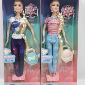 Beautiful Flexible Doll Long Hair Doll with Fordable Hands and Legs Fashion Doll for Kids (Random Design )