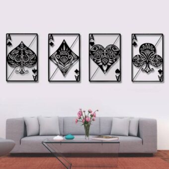 Home Decor Card Game Wooden Wall art