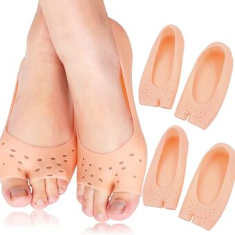 Silicone Gel Moisturizing Socks, Non-Slip Socks, Cracked Foot Prevention Socks, Foot Care Tool with Breathable Hole