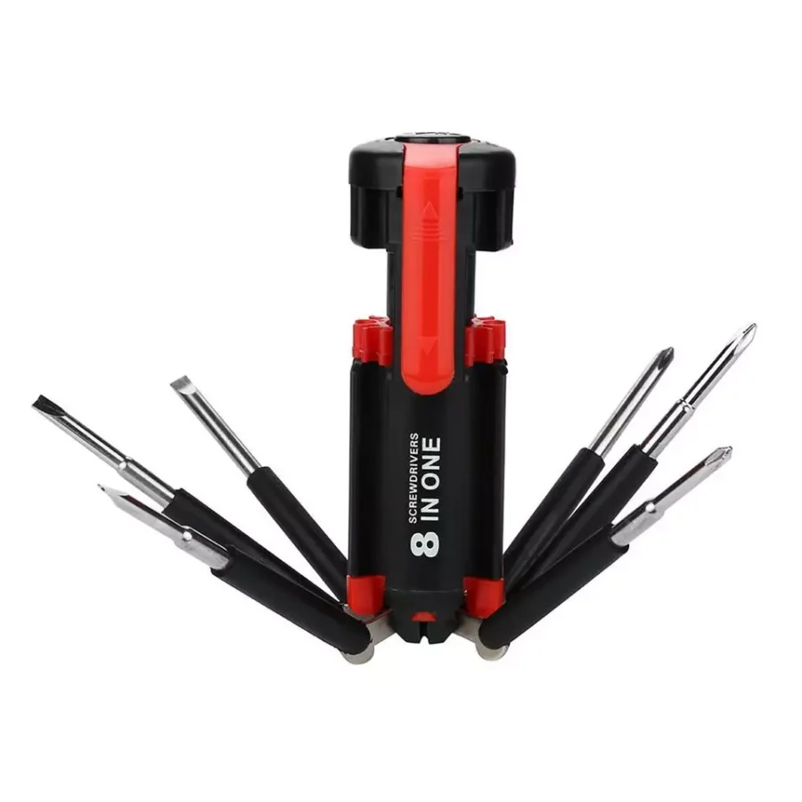 8 in 1 Screwdriver Multifunctional Repair Tools with torch - Image 8