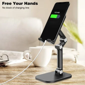 Foldable, Portable Mobile Stand, Mobile Holder (random color)(Angle Height Adjustable)