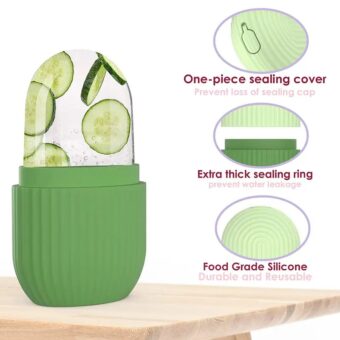 Face Ice Roller Silicone Facial Massager to Enhance Skin Glow, Without box (Random Color)