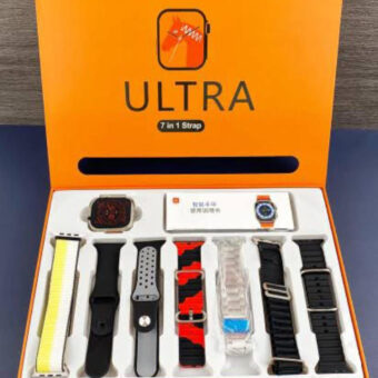 Ultra 7 in 1 Straps 2.1 Inch HD Screen & Bluetooth Calling Smart Watch With 7 Different Straps