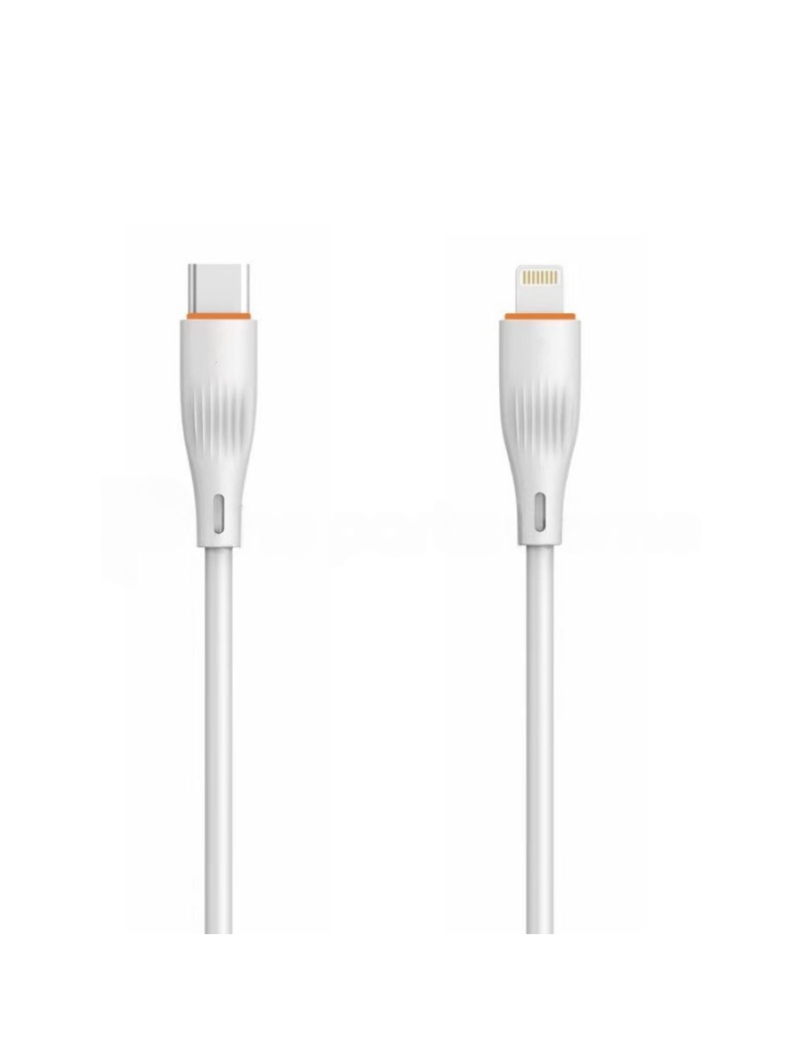E-02 Plus 27 WPD USB C to IOS Cable PD Fast Charge Mobile Phone Cord | Best Quality Cable | Type C To Iphone Cable ( White ) - Image 3