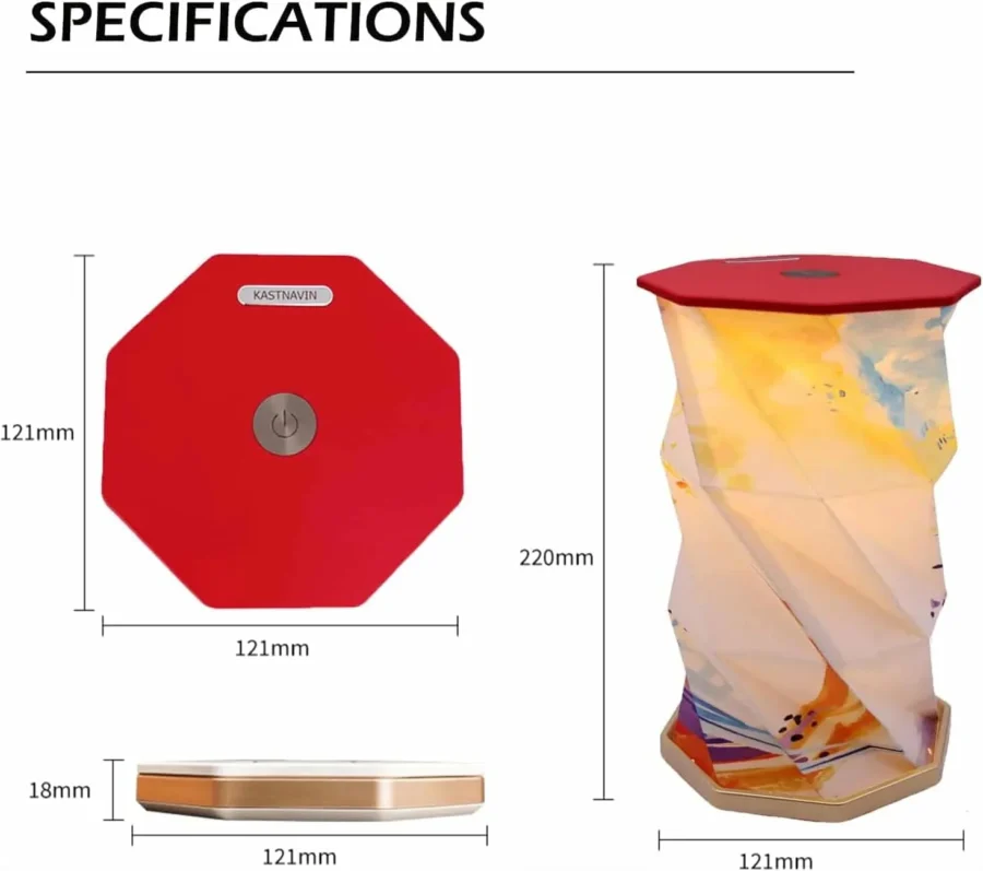 Portable Folding Wooden Table Lamp - Image 6