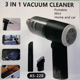 3 in 1 AS- 228 Mini USB Rechargeable Vacuum Cleaner, Vacuum For Car – Vacuum For Home – Duster