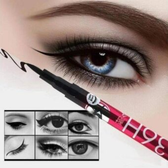 (Pack of 06) YANQINA 36H Precision Liquid Waterproof Eyeliner Pencil | Eye Liner (Black)