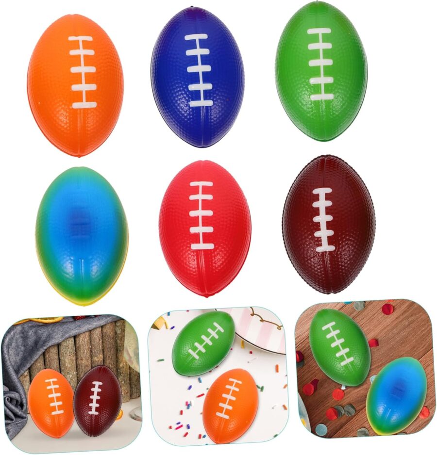 1 Piece Mini Rugby Footballs Rugby Footballs Toy Balls Hand Exercise Ball (Random Color) - Image 7