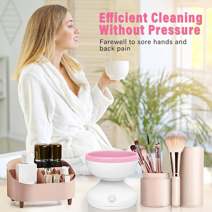 Makeup Brush Cleaner Machine, Electric Makeup Brush Cleaner(random color) - Image 3