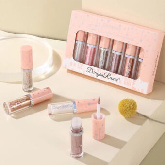 6 pcs Dragon Ranee Shining eyeshadow set Glitter gel shiny mettalic eyeliner