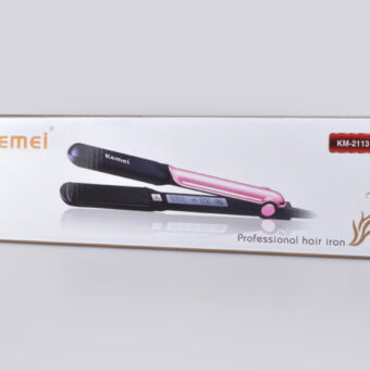 Kemei KM - 2113 Tourmaline Ceramic Coating Styling Tools Fast Heating Flat Iron Professional Electric Hair Straightener | Best Quality Straightener