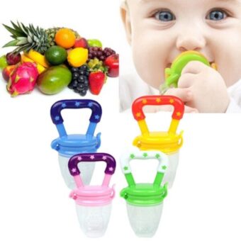 Baby Fruit Pacifier | Fresh Fruit Feeder, Teething & Nibbler Toy for Infant | Safe Silicone Pacifier (Random Color)